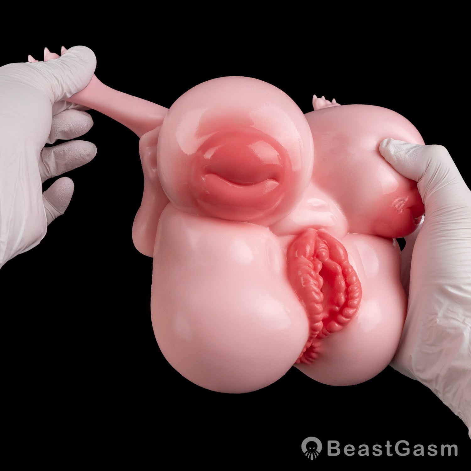🧸 Chubby Bear-Girl Sex Doll Torso – Dual-Channel Silicone Toy - BeastGasm
