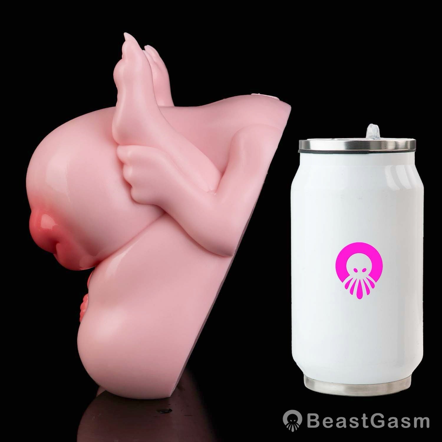 🧸 Chubby Bear-Girl Sex Doll Torso – Dual-Channel Silicone Toy - BeastGasm