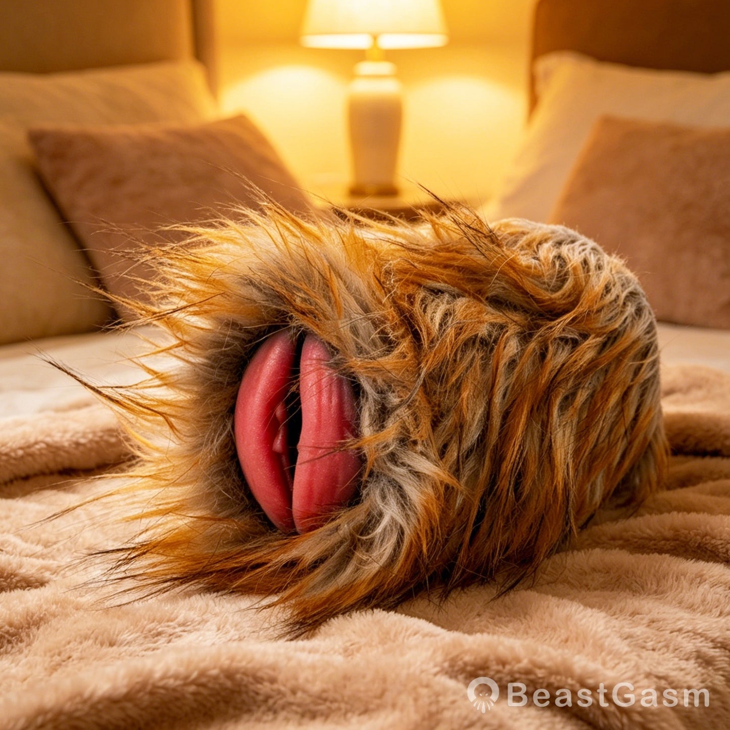 🦁 Lioness Fury Pocket Pussy | Removable Fur Male Masturbator