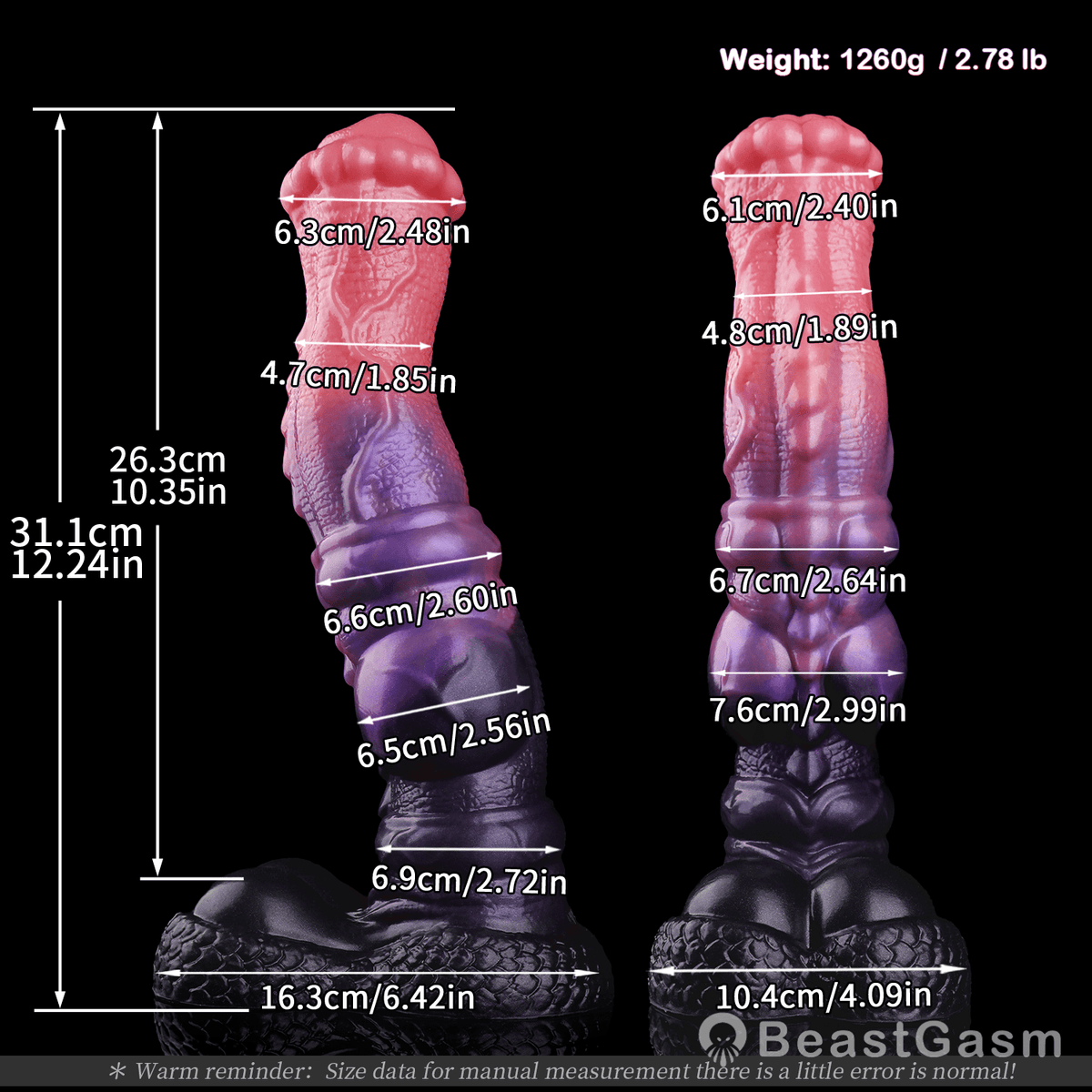 🎪 Coral Dusk Stallion Dual-Layer Horse Dildo | Fantasy Toy - BeastGasm