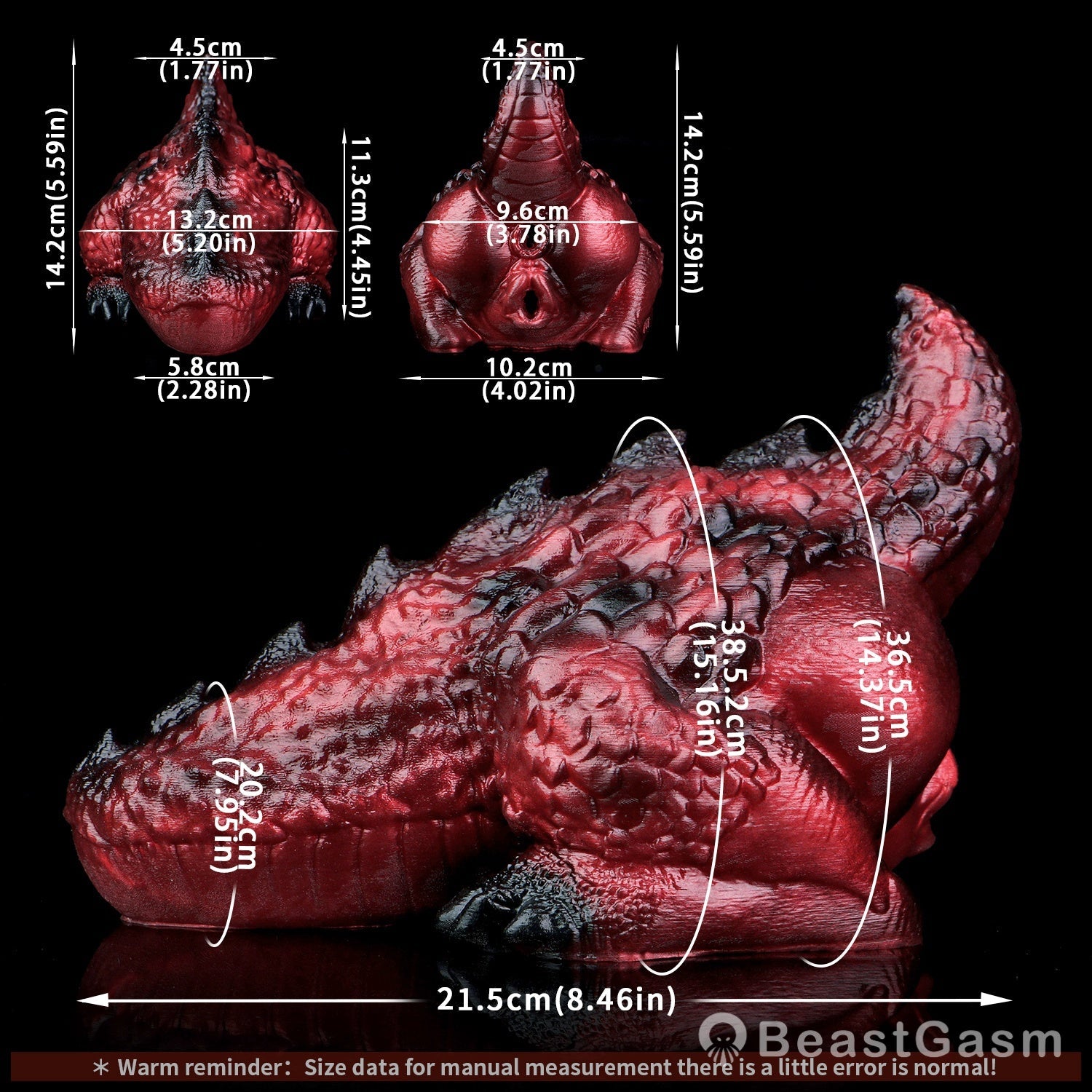 🔥 Crimson Dragon Dual - Channel Masturbator – Extreme Texture - BeastGasm