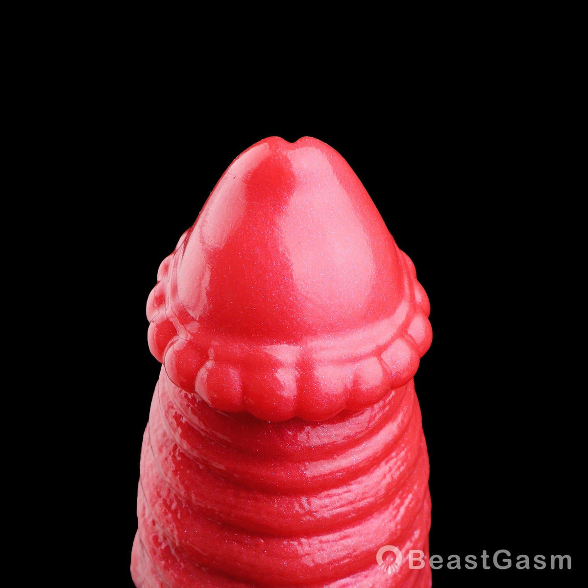 🐉 Crimson Dragon Fantasy Dog Dildo — Rope-Twist & Knot - BeastGasm