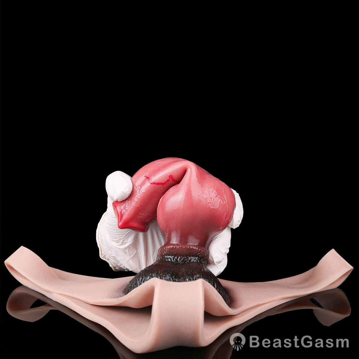 🐕 Crimson Hound Dog Knot Wearable Penis Sleeve Panty - BeastGasm