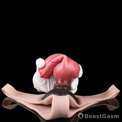 🐕 Crimson Hound Dog Knot Wearable Penis Sleeve Panty - BeastGasm