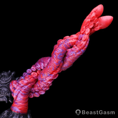 🐙 Crimson Kraken Extra-Long Tentacle Dildo — Deep Pulse - BeastGasm