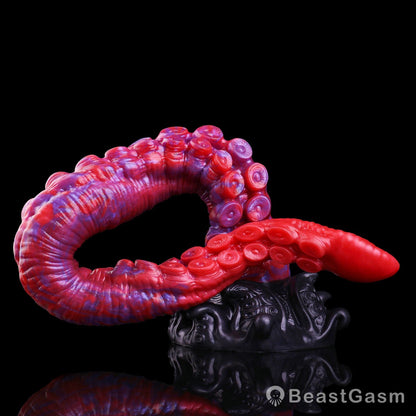 🐙 Crimson Kraken Extra-Long Tentacle Dildo — Deep Pulse - BeastGasm