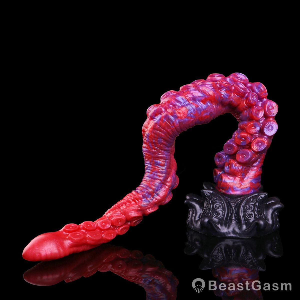 🐙 Crimson Kraken Extra-Long Tentacle Dildo — Deep Pulse - BeastGasm