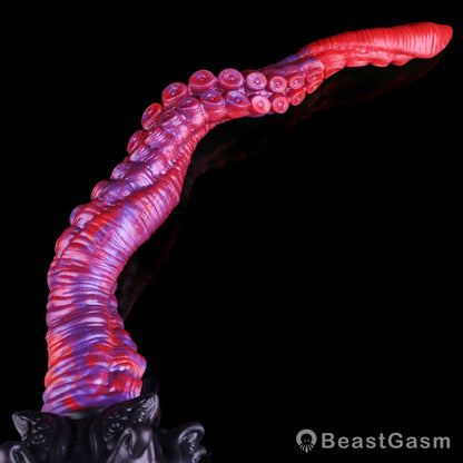 🐙 Crimson Kraken Extra-Long Tentacle Dildo — Deep Pulse - BeastGasm