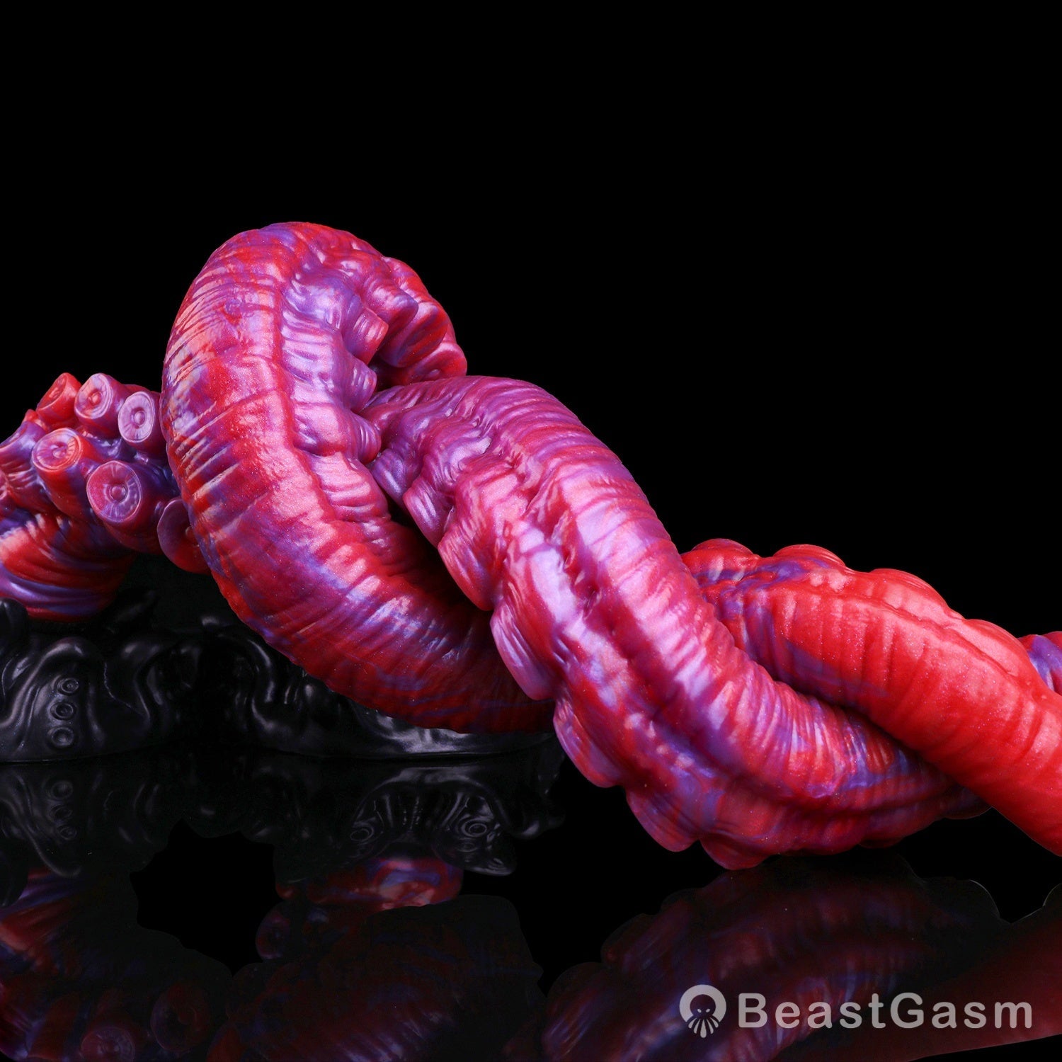 🐙 Crimson Kraken Extra-Long Tentacle Dildo — Deep Pulse - BeastGasm