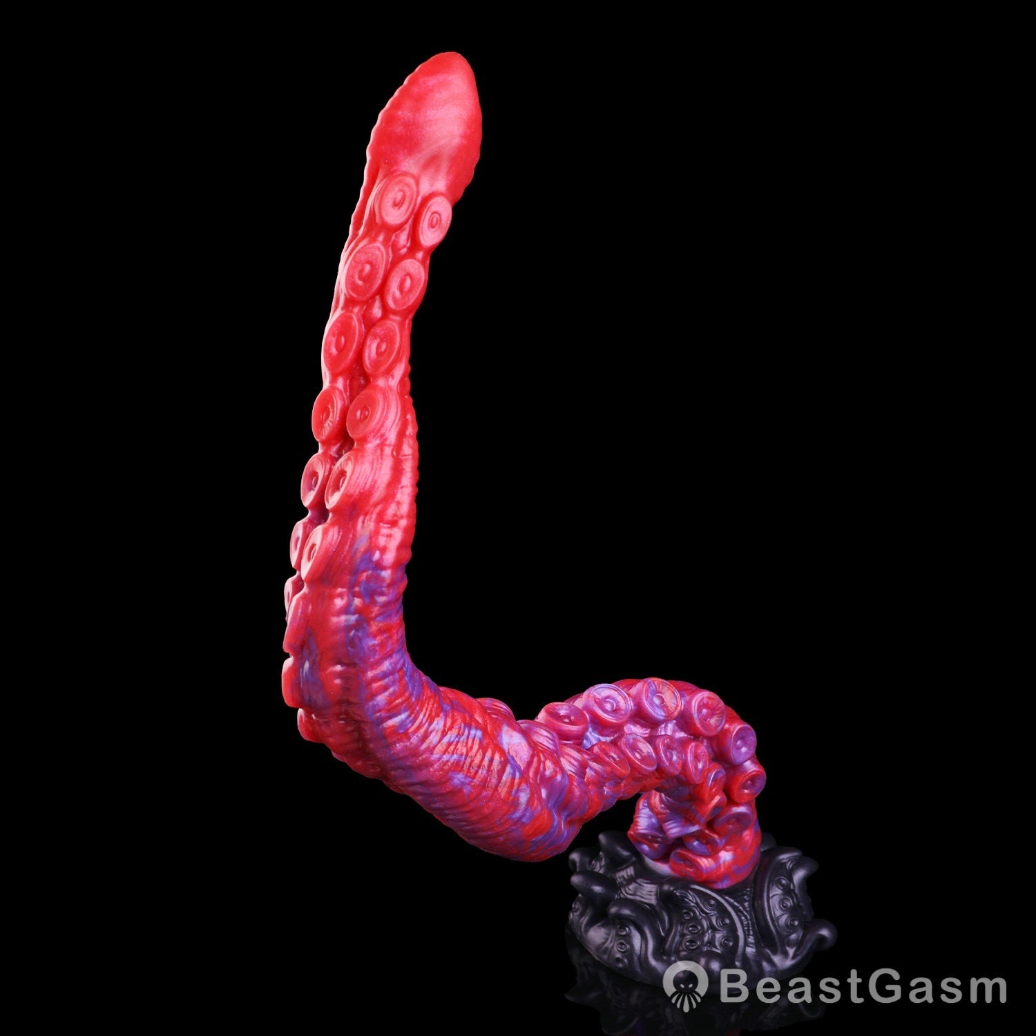 🐙 Crimson Kraken Extra-Long Tentacle Dildo — Deep Pulse - BeastGasm