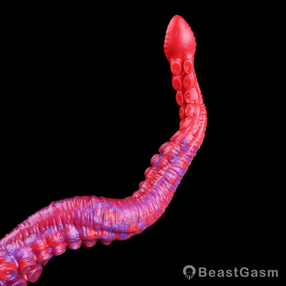 🐙 Crimson Kraken Extra-Long Tentacle Dildo — Deep Pulse - BeastGasm