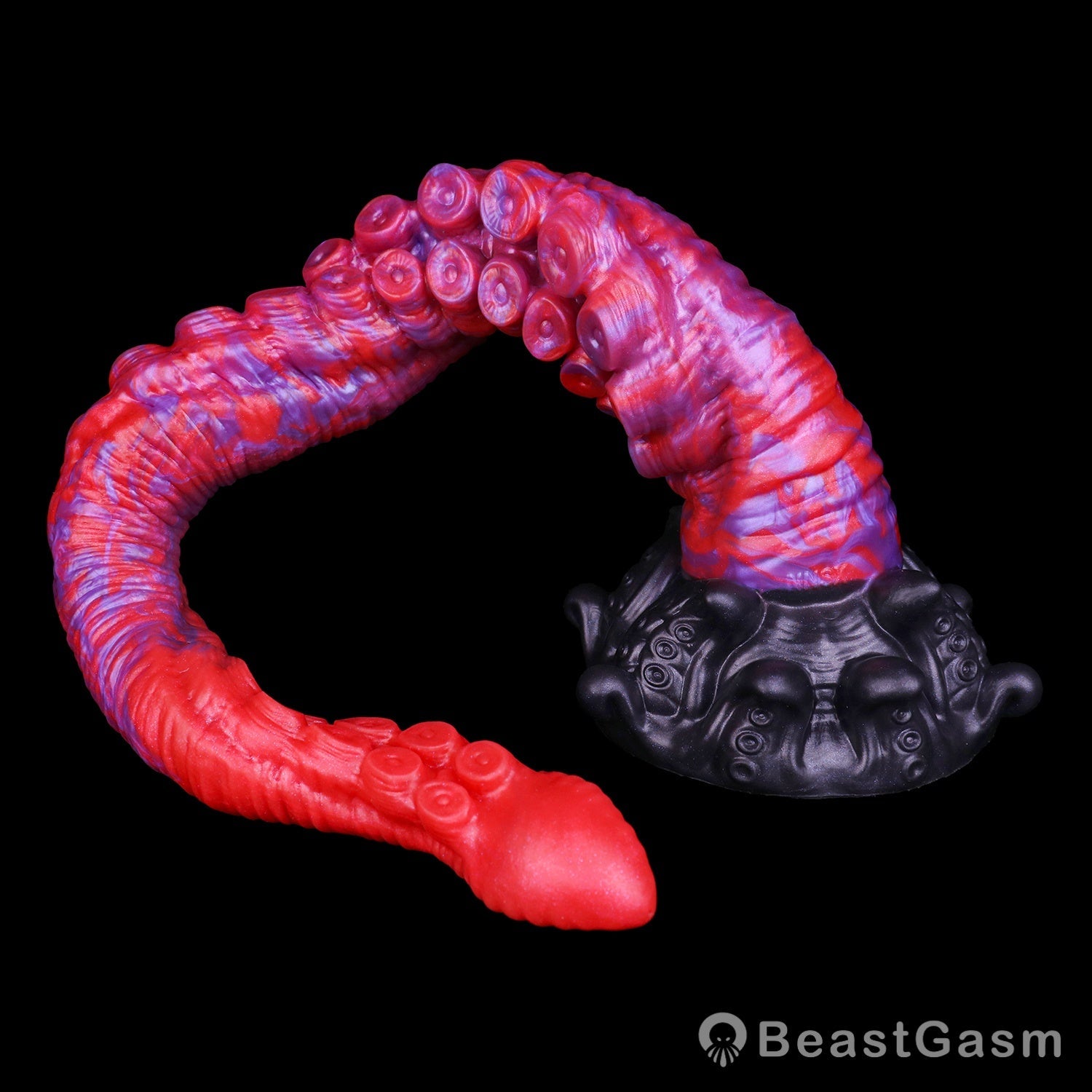 🐙 Crimson Kraken Extra-Long Tentacle Dildo — Deep Pulse - BeastGasm