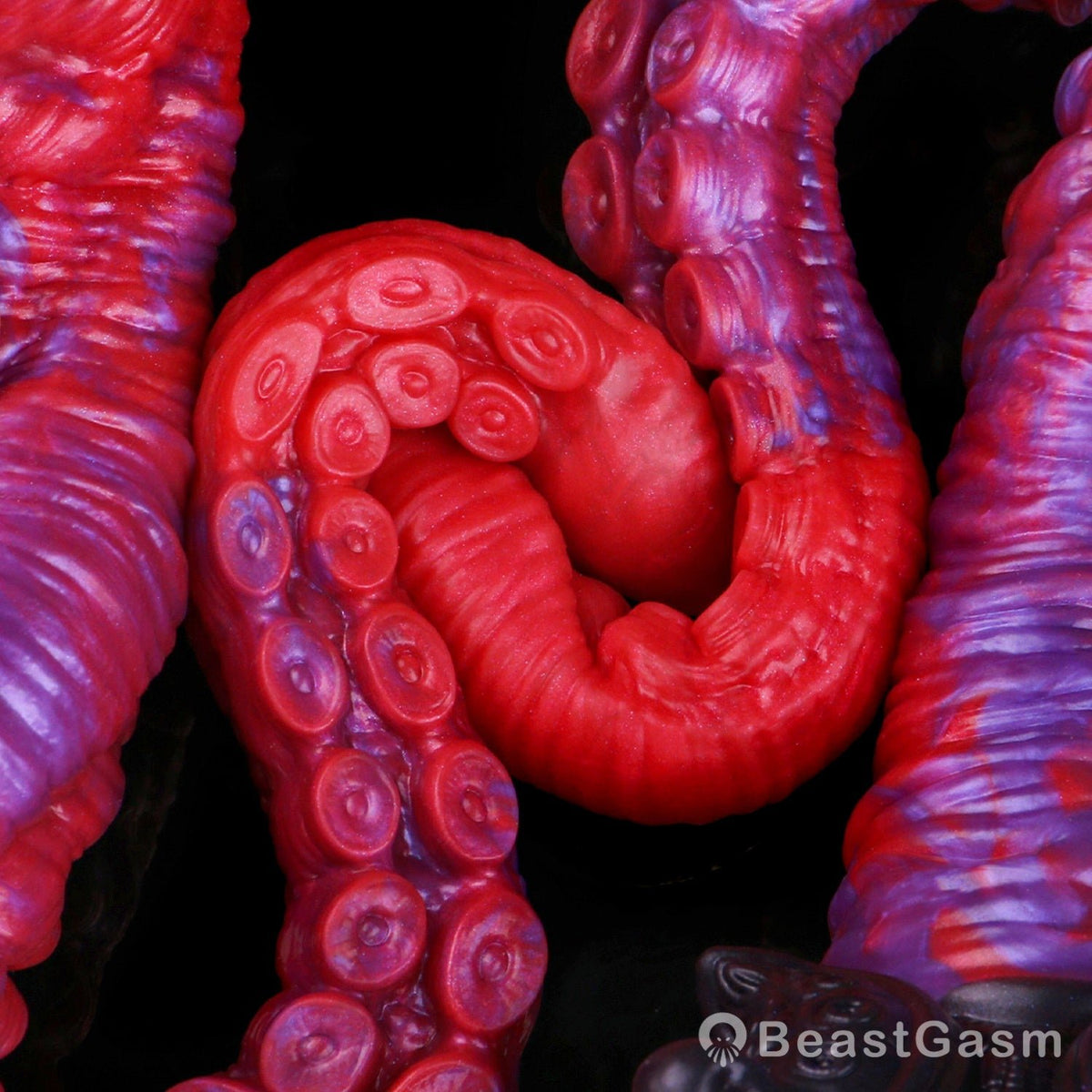 🐙 Crimson Kraken Extra-Long Tentacle Dildo — Deep Pulse - BeastGasm