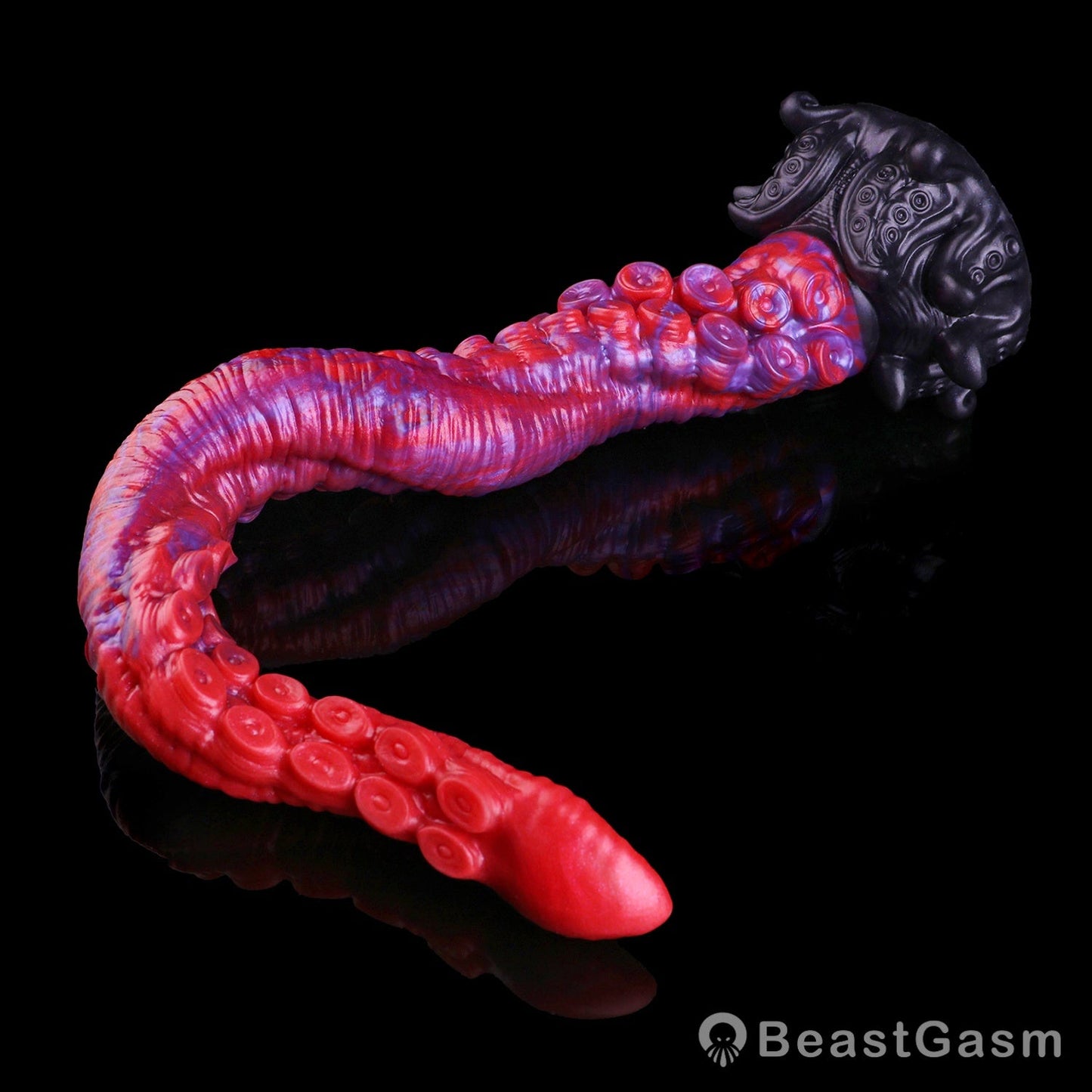🐙 Crimson Kraken Extra-Long Tentacle Dildo — Deep Pulse - BeastGasm