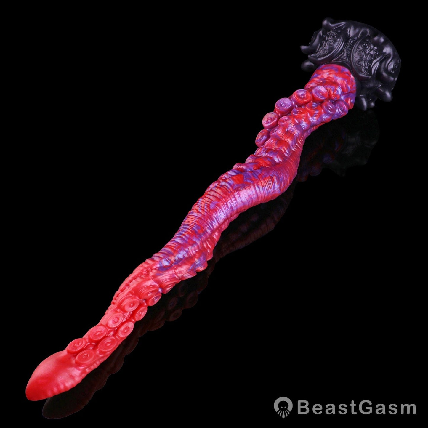 🐙 Crimson Kraken Extra-Long Tentacle Dildo — Deep Pulse - BeastGasm