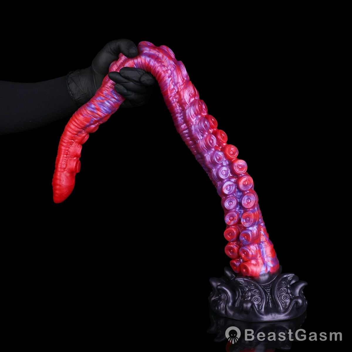 🐙 Crimson Kraken Extra-Long Tentacle Dildo — Deep Pulse - BeastGasm