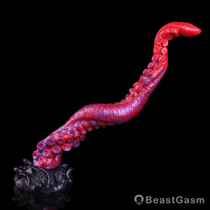 🐙 Crimson Kraken Extra-Long Tentacle Dildo — Deep Pulse - BeastGasm