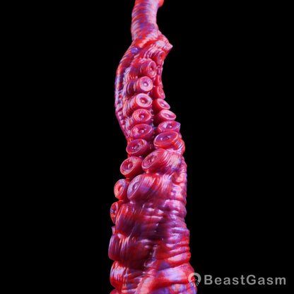🐙 Crimson Kraken Extra-Long Tentacle Dildo — Deep Pulse - BeastGasm