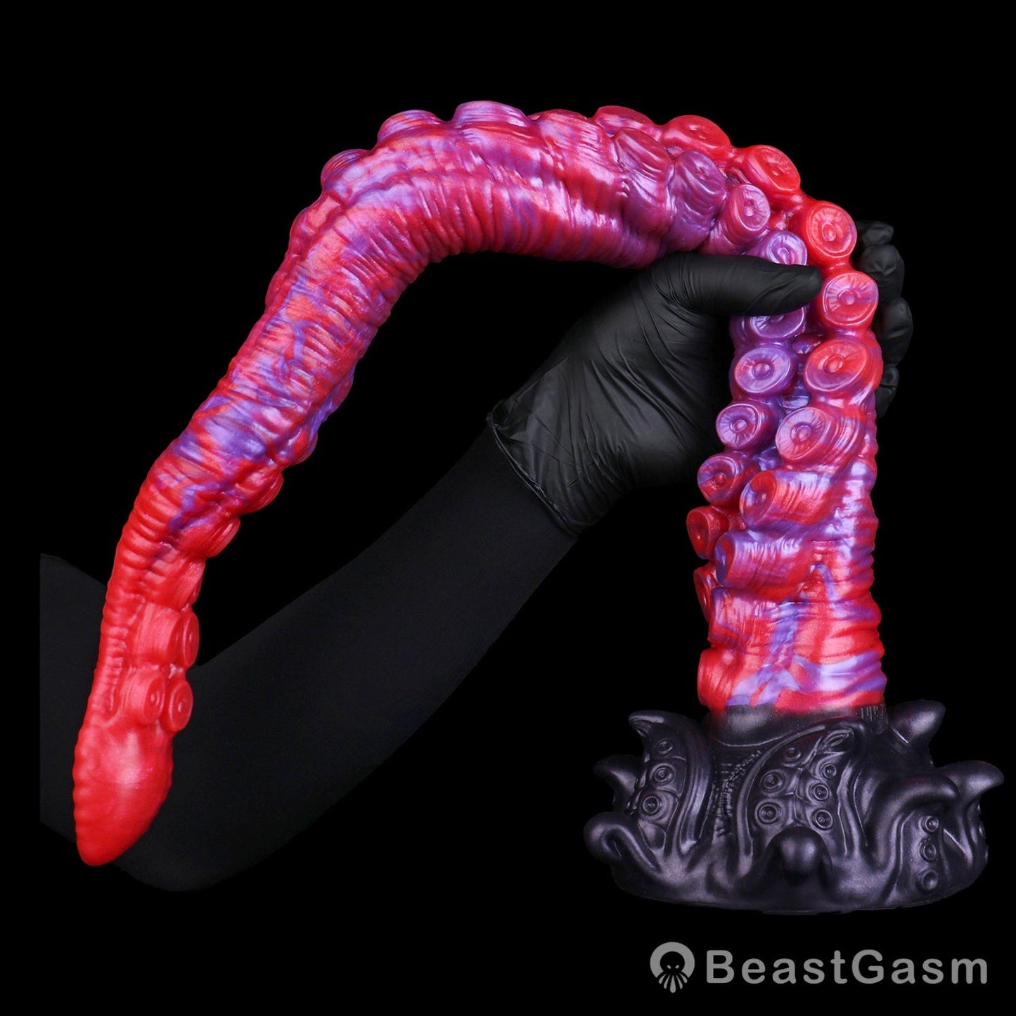 🐙 Crimson Kraken Extra-Long Tentacle Dildo — Deep Pulse - BeastGasm