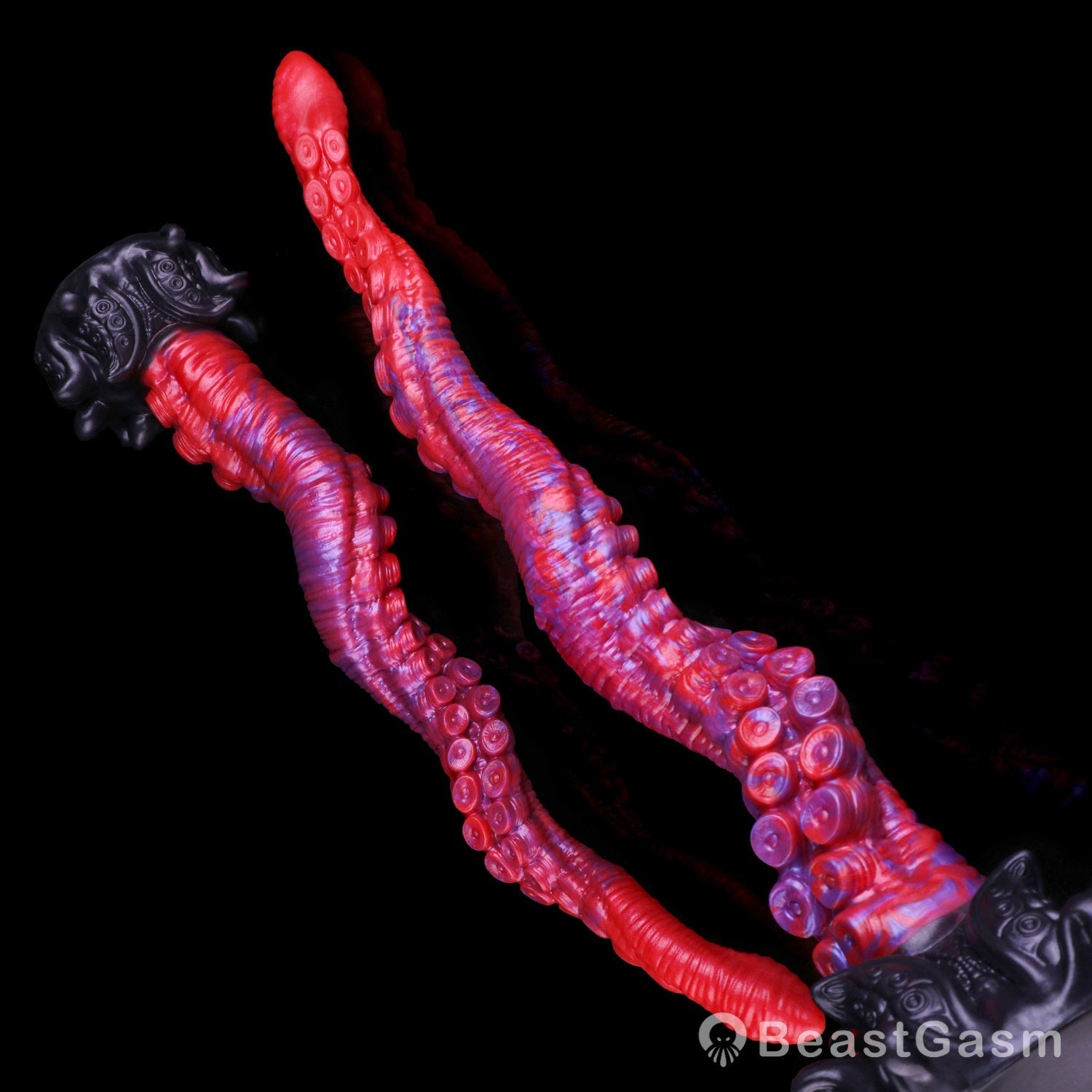 🐙 Crimson Kraken Extra-Long Tentacle Dildo — Deep Pulse - BeastGasm