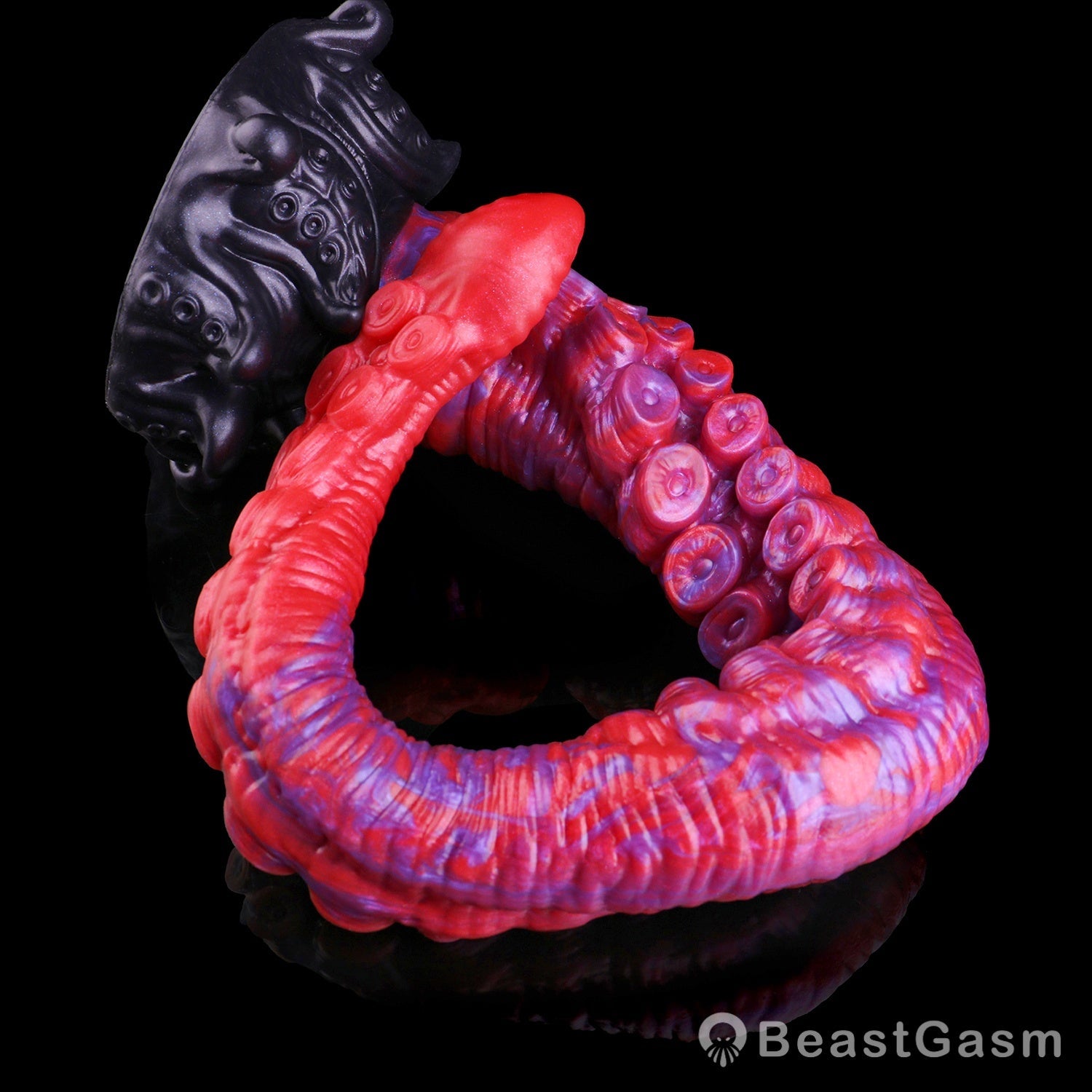 🐙 Crimson Kraken Extra-Long Tentacle Dildo — Deep Pulse - BeastGasm