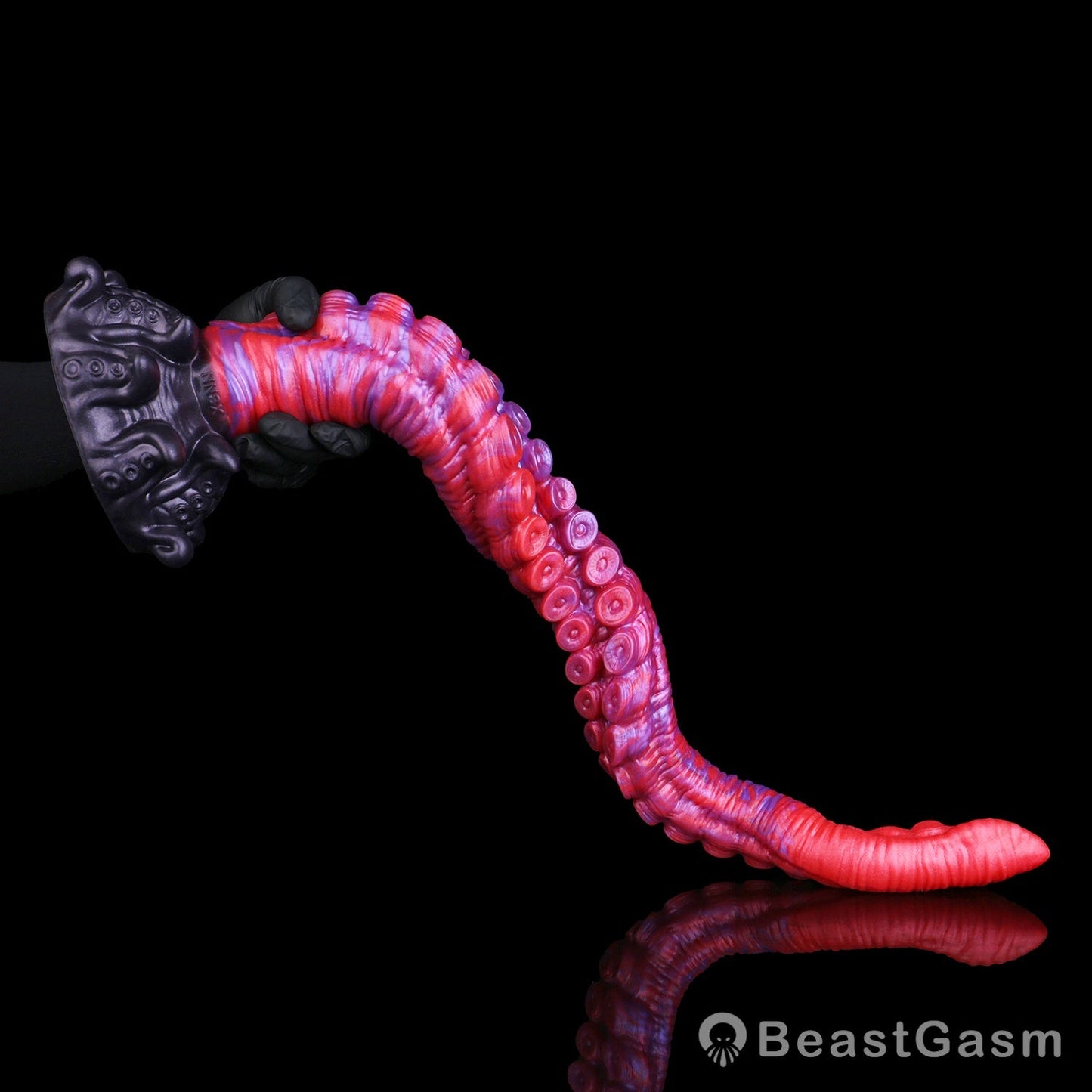 🐙 Crimson Kraken Extra-Long Tentacle Dildo — Deep Pulse - BeastGasm