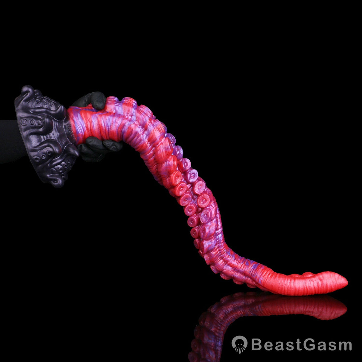 🐙 Crimson Kraken Extra-Long Tentacle Dildo — Deep Pulse - BeastGasm