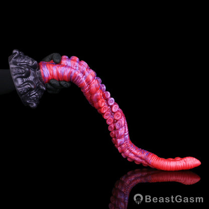🐙 Crimson Kraken Extra-Long Tentacle Dildo — Deep Pulse - BeastGasm
