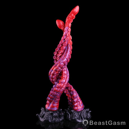 🐙 Crimson Kraken Extra-Long Tentacle Dildo — Deep Pulse - BeastGasm