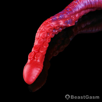 🐙 Crimson Kraken Extra-Long Tentacle Dildo — Deep Pulse - BeastGasm