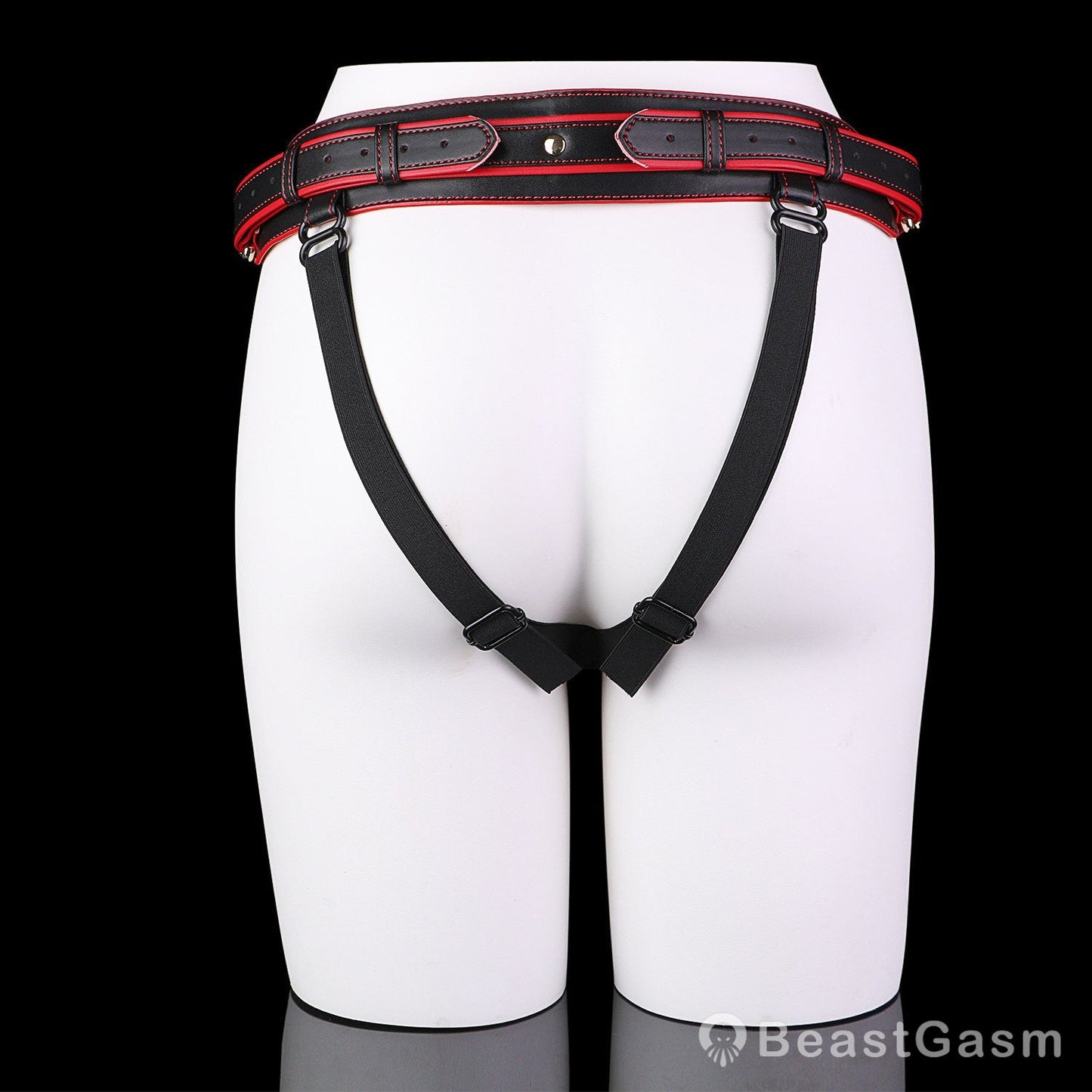 🐦‍🔥 Crimson Queen Adjustable Strap-On Harness Panty - BeastGasm