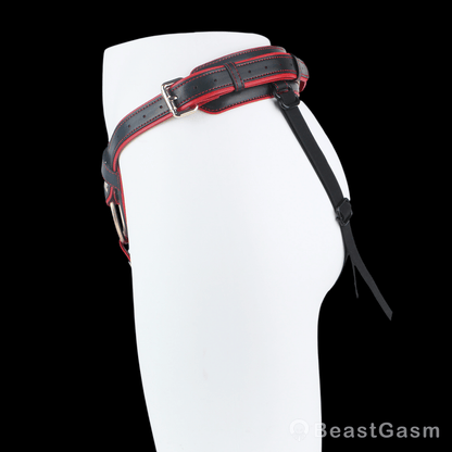 🐦‍🔥 Crimson Queen Adjustable Strap-On Harness Panty - BeastGasm