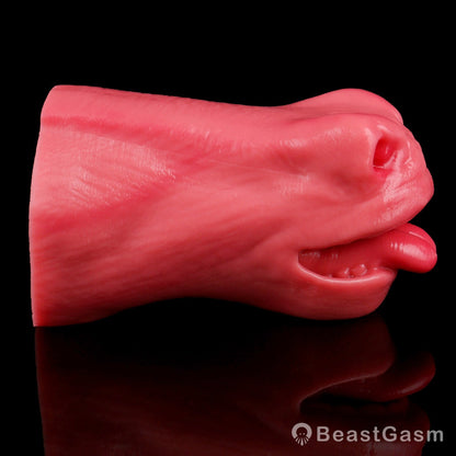 🐴 Crimson Stallion Embermane Fantasy Horse Mouth Stroker - BeastGasm
