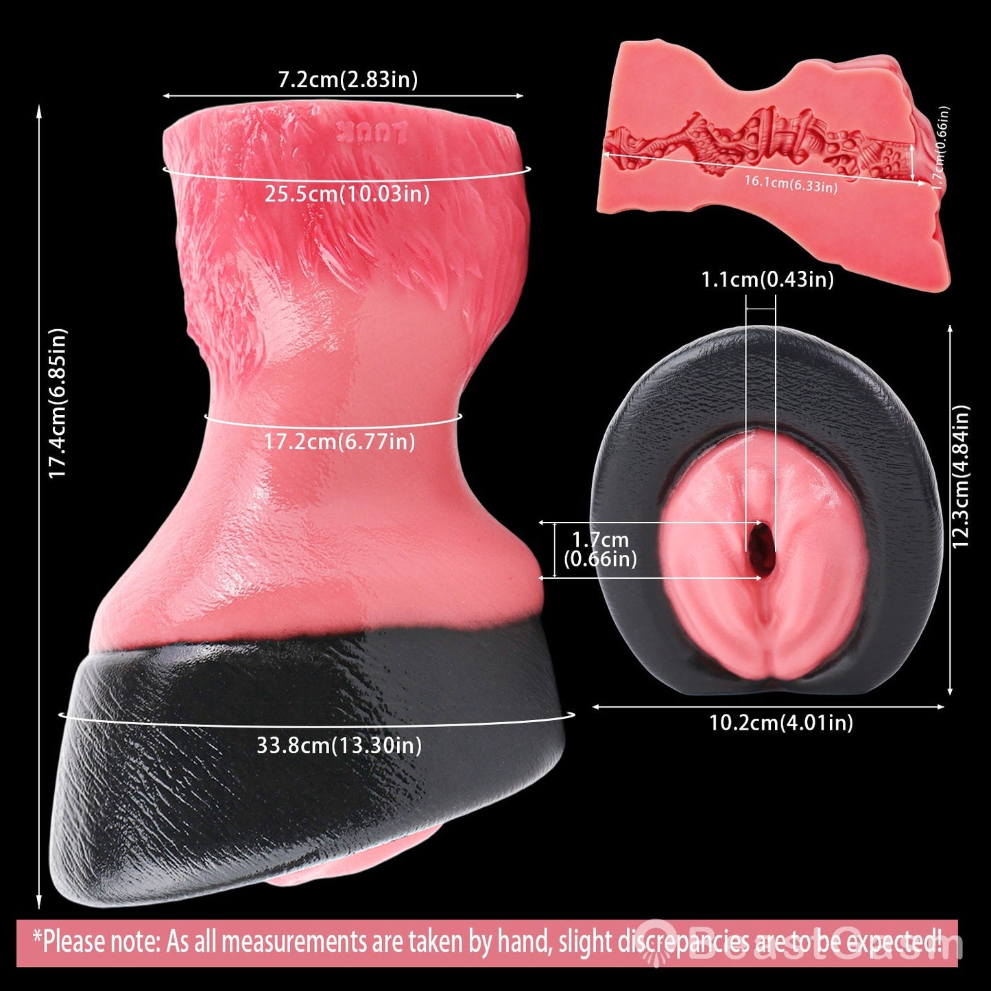 🐴 Crimson Stallion Thunderhoof Fantasy Horse Hoof Stroker - BeastGasm