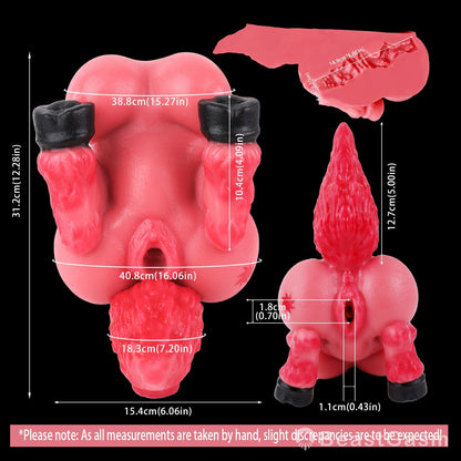🐴 Crimson Stallion Wildtail Fantasy Horse Half-Body Stroker - BeastGasm