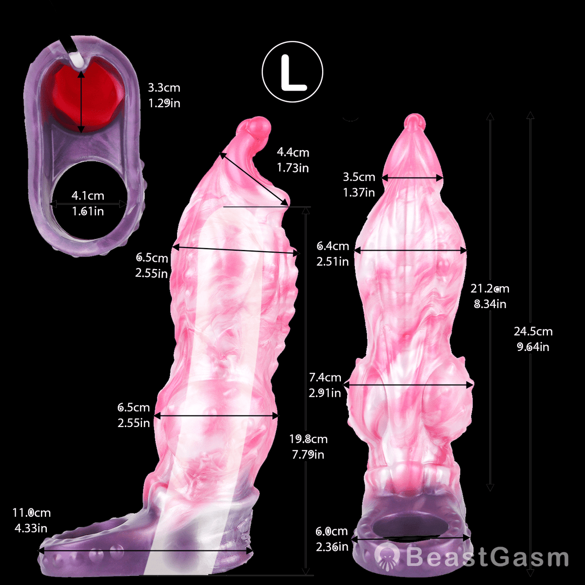 🐶 Crystal Dragon Fantasy Dragon Dog Cock Sleeve - BeastGasm