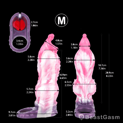 🐶 Crystal Dragon Fantasy Dragon Dog Cock Sleeve - BeastGasm