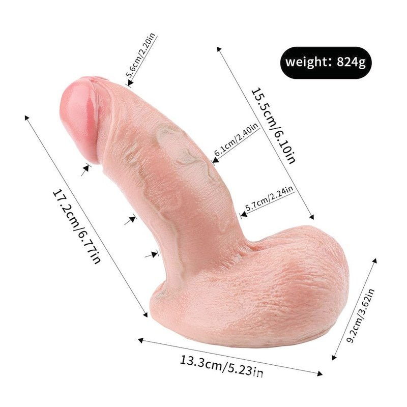 Curvy Flesh Pink Dildo – Realistic Feel & 100% Silicone - BeastGasm