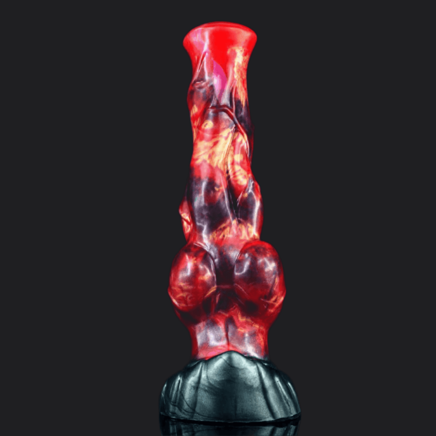 Dagahra Fire Dragon Dildo – Flared Head, Knotted Shaft - BeastGasm