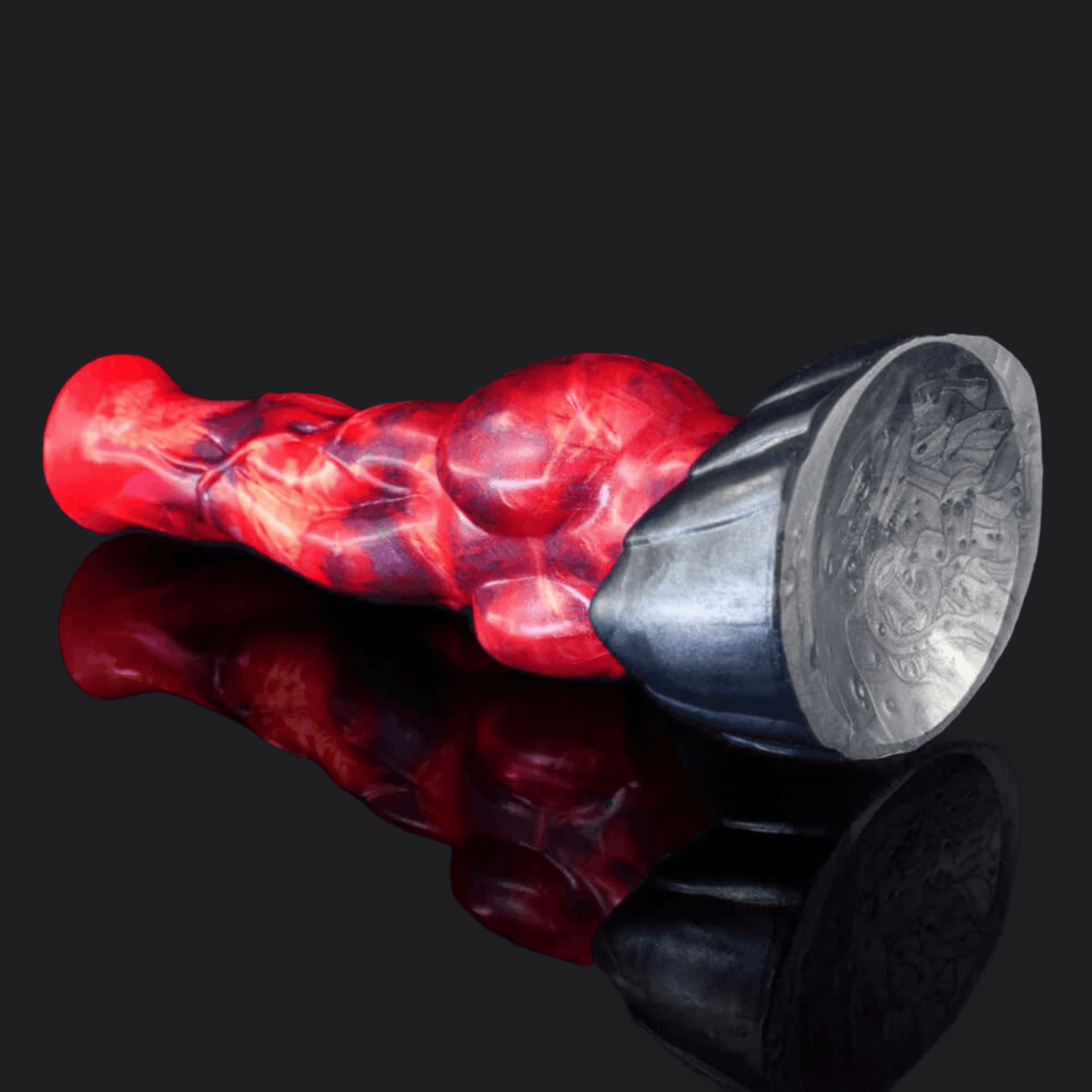 Dagahra Fire Dragon Dildo – Flared Head, Knotted Shaft - BeastGasm