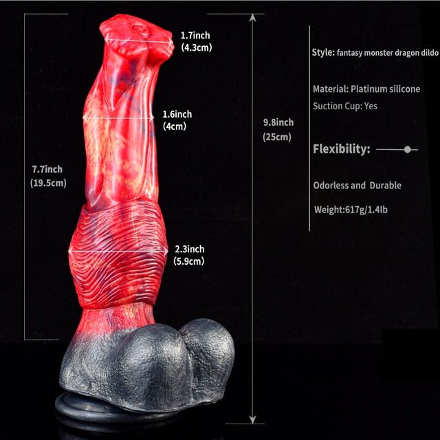 🐴 Dagon Pegasus Dildo – Knotted, Curved, and Built for Wild Pleasure - BeastGasm