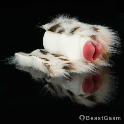 🐶 Dalmatian Fur Pocket Pussy | Removable Plush Male Masturbator - BeastGasm