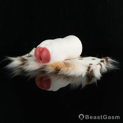 🐶 Dalmatian Fur Pocket Pussy | Removable Plush Male Masturbator - BeastGasm