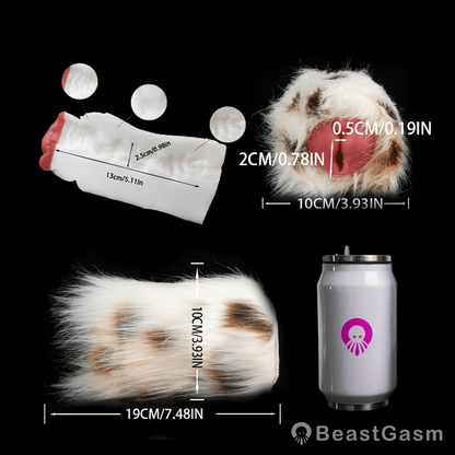 🐶 Dalmatian Fur Pocket Pussy | Removable Plush Male Masturbator - BeastGasm