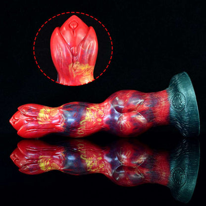 🐕 Dani – 10.4” Huge Dog Dildo with Thick Knotted Shaft - BeastGasm