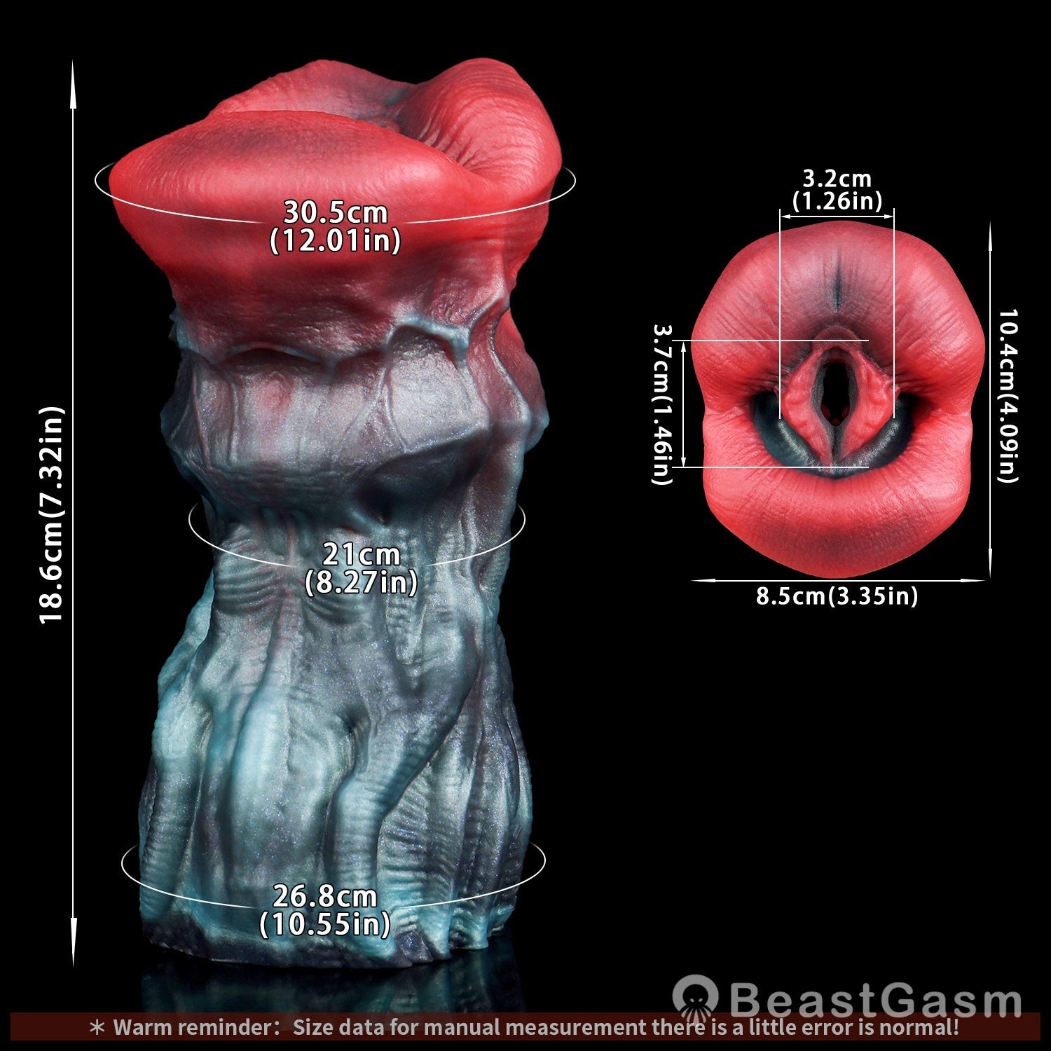 💋 Dark Banshee's Kiss: Realistic Lips Suction Stroker - BeastGasm