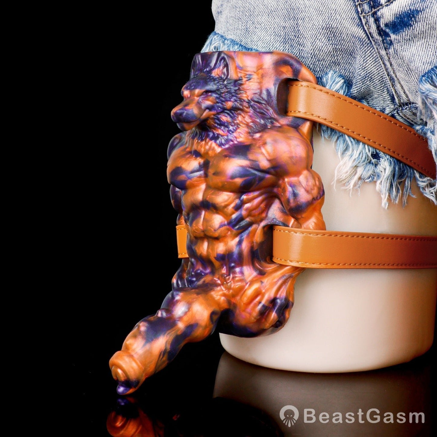 🐺 Dark Flame Wolf Lord: Wearable Fantasy Beast Grinder - BeastGasm