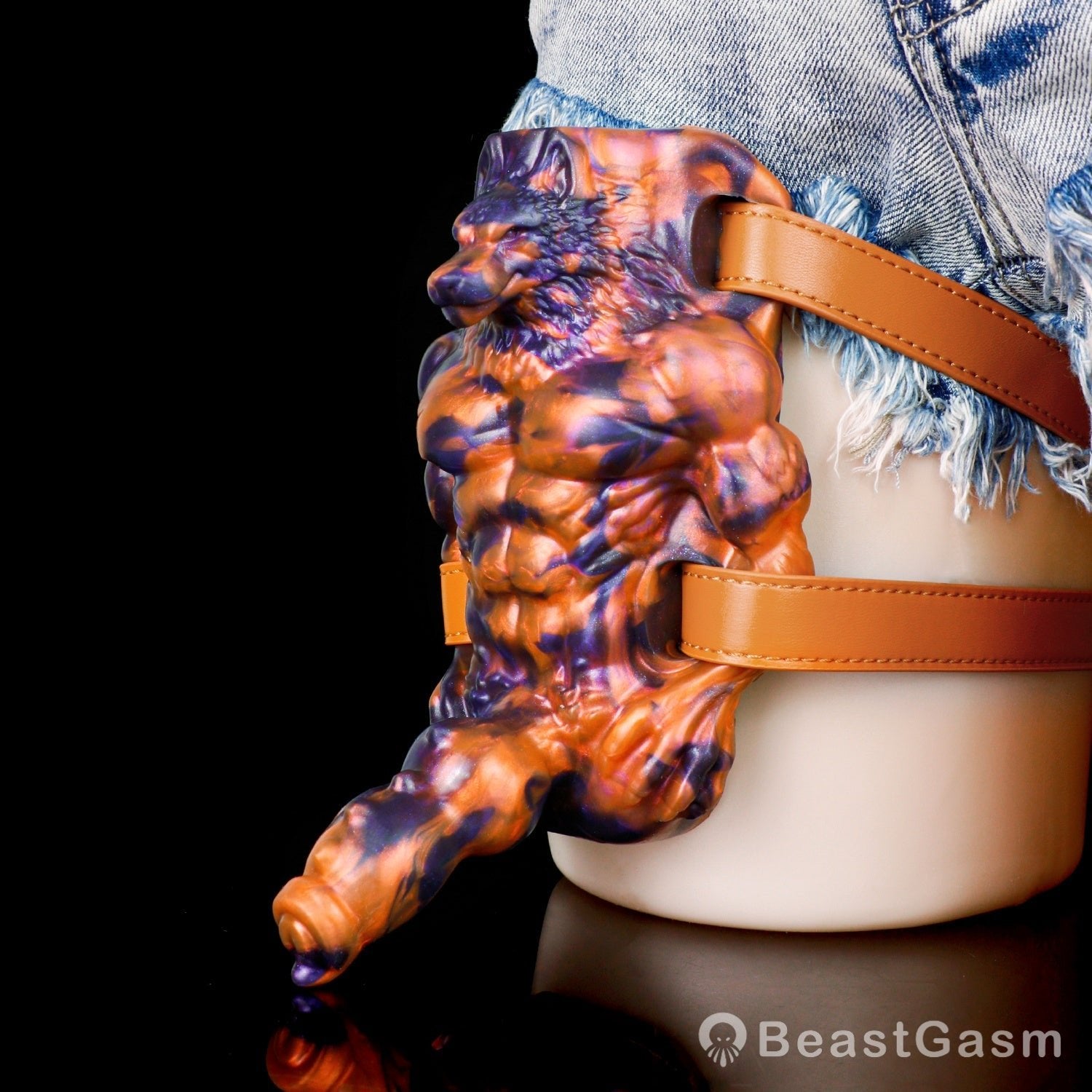 🐺 Dark Flame Wolf Lord: Wearable Fantasy Beast Grinder - BeastGasm