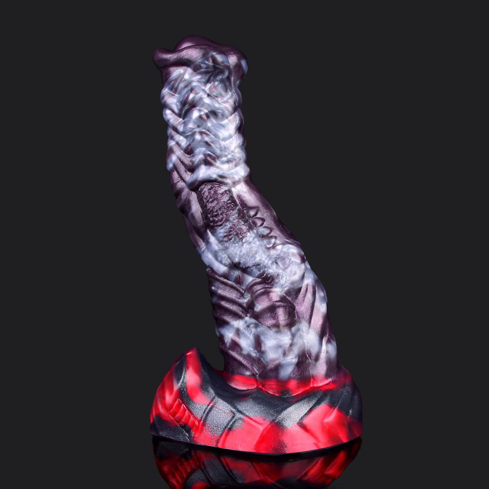 Dark Ice Dragon Dildo – Textured Fantasy Toy for Epic Pleasure - BeastGasm