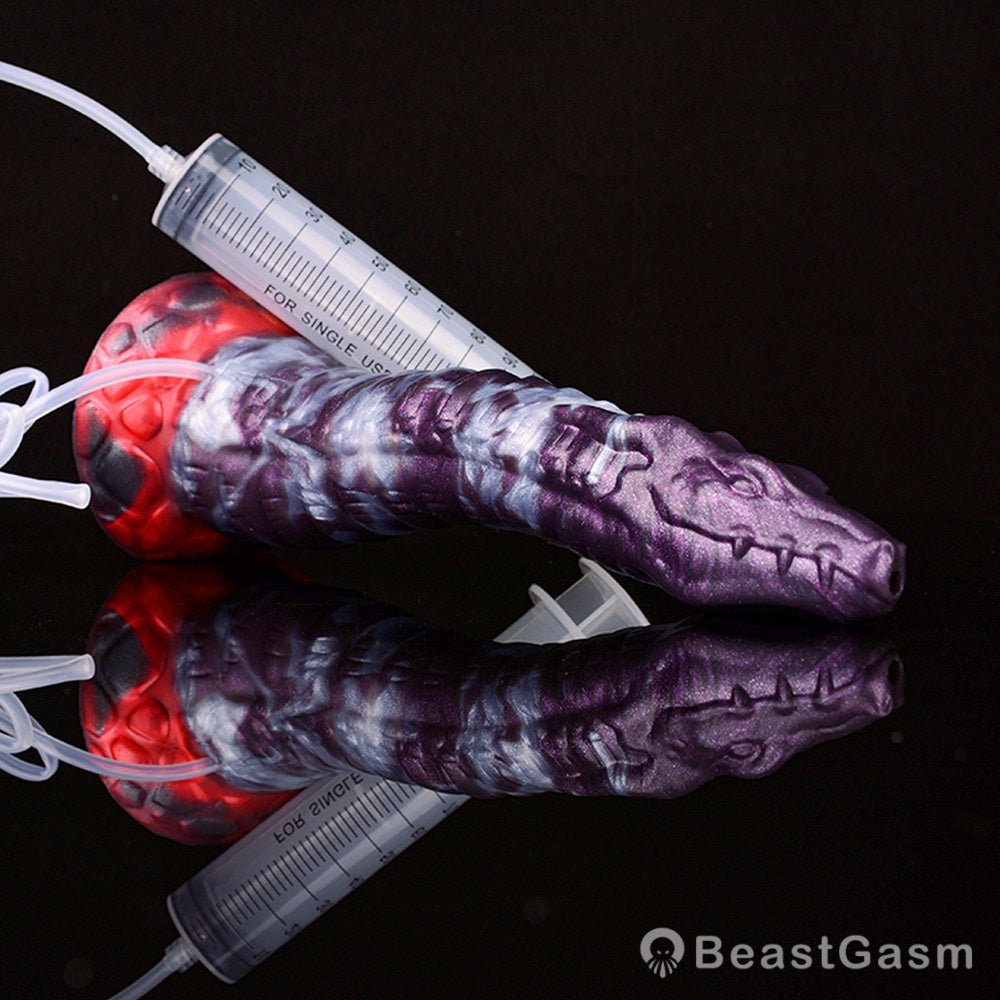 🐍 Dark Ice Monster Ejaculating Dildo - Jaculus - BeastGasm